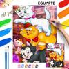Oil Painting Marie Cat and Kittens Painting Art Handmade Diy Painting Home Decoration Gift