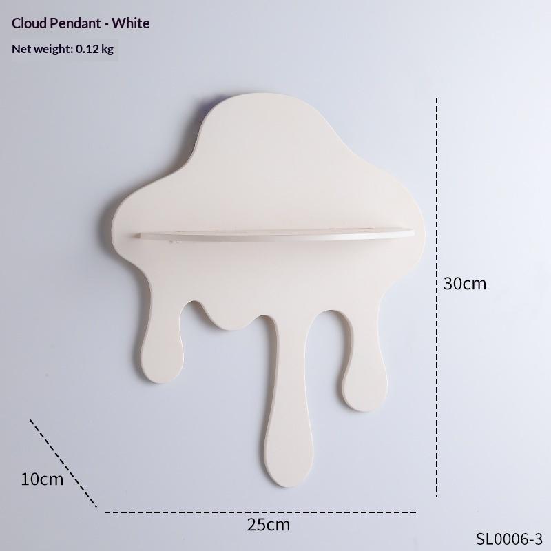Creative Cloud Storage Holder Irregular Shape Wall Mounted Storage Rack Homestay Home Decor Storage Stand Craft Ornament Gift