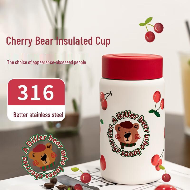 DILLER Cherry Bear Stainless Steel Thermos Cup
