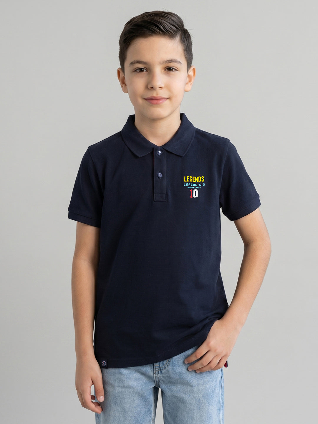 Monte Carlo Boy Regular Fit Navy Blue Tshirt 4-5 Years темно-синий