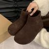 Flats Women Ankle Snow Boots Suede Warm Shoes Winter Cozy Woman Cotton Boots 2025 Casual New Botas Para Mujer Zapatos
