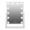 Large LED Lighted Makeup Vanity Mirror Square Portable Beauty Mirror