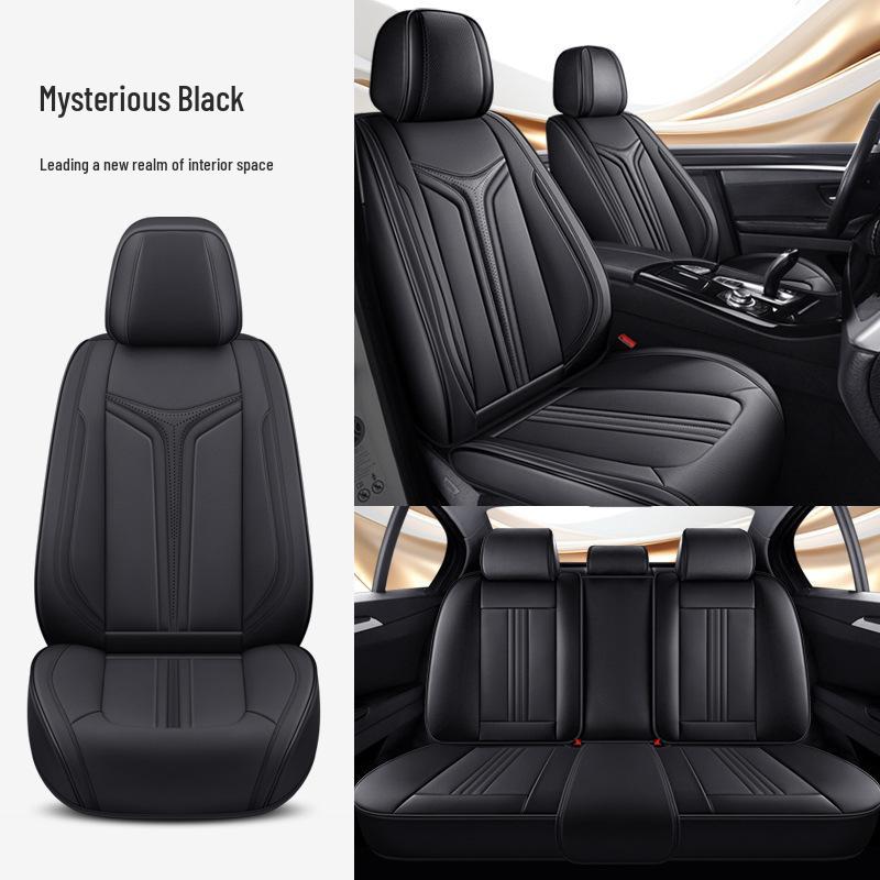Full Leather Backrest Seat Cushion for Cars - Customizable, Full Surround, and Separate Type