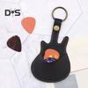 Plektrenhalter in Gitarrenform, Kunstleder-Plektrum-Etui, tragbare Plektrum-Aufbewahrungstasche für Gitarrenspieler, Liebhaber, Lehrer