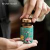 Chinese Enamel Color Flower and Bird Tea Caddy Ceramic Tea Jar Sealed Container Travel Tea Box Coffee Candy Storage Tank Teaware
