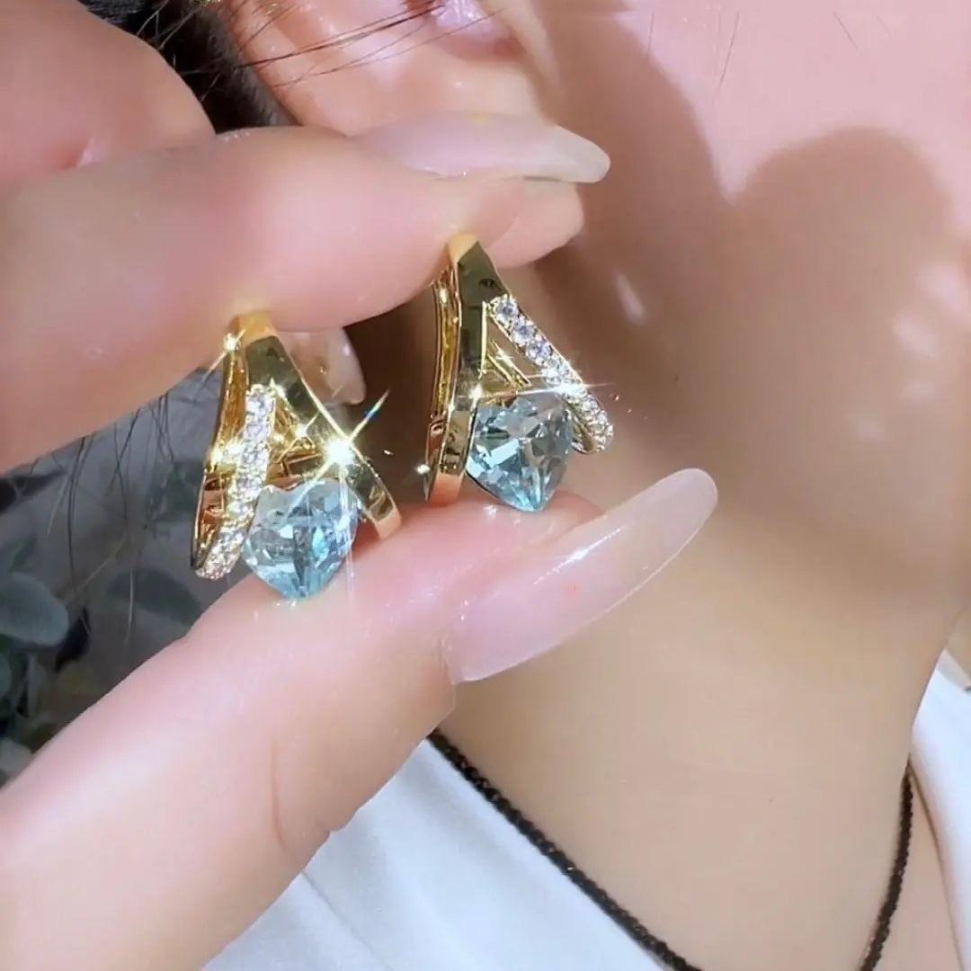 

Fashionable Women s Versatile Earrings With A High-end Temperament Hoop One Size