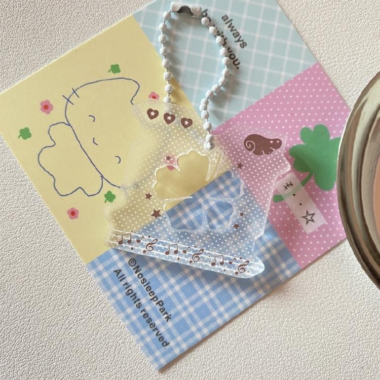 Porte-clés Mode Note de Musique Creuse Pendentif Suspendu Dessin Animé Pendentif Symbole Musical Ornement de Clé Convient pour un Usage Quotidien