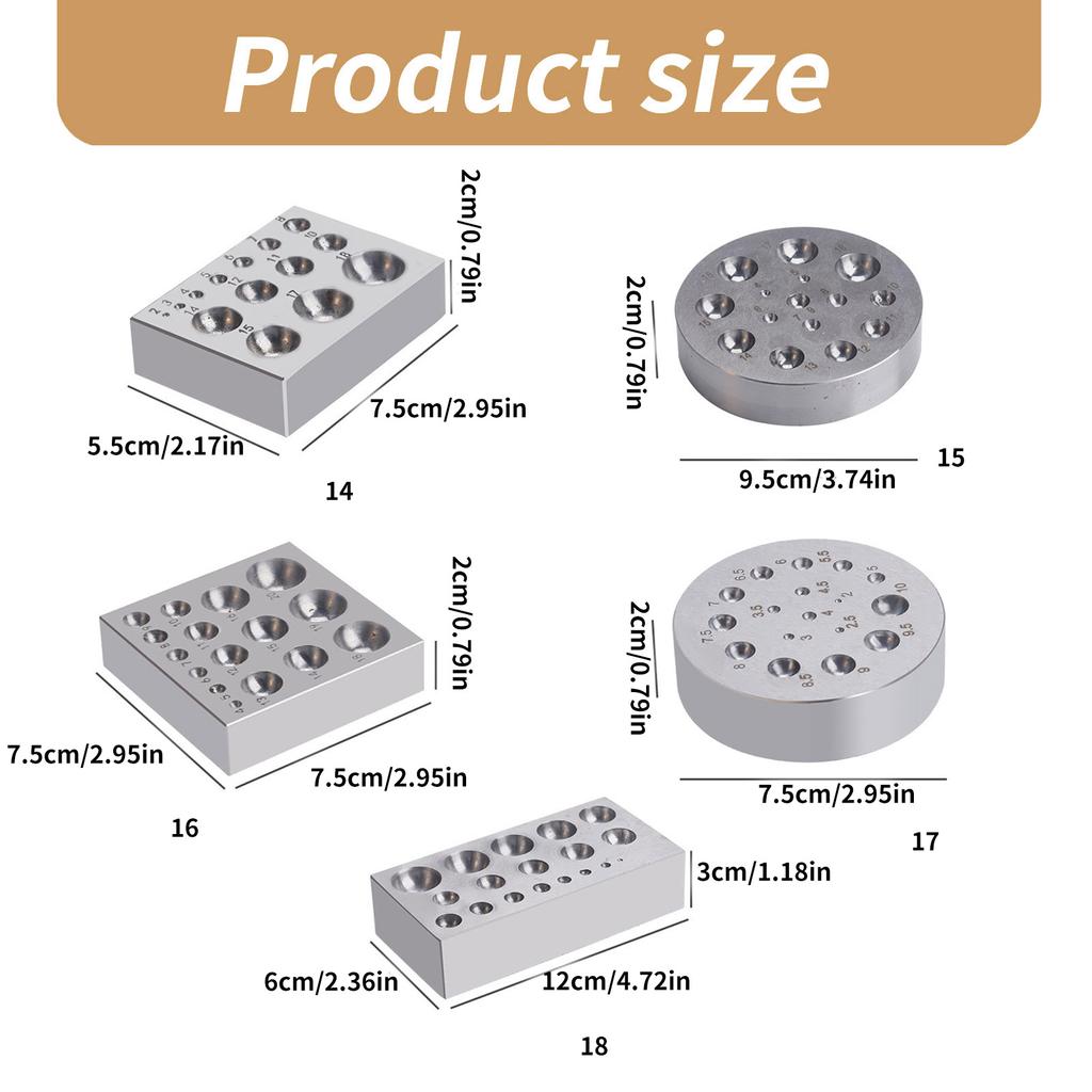 Steel Dapping Block Square Jewelry Making Tool Steel Texture Jewelry Stamping Plate Metalworking Block for Jewelry