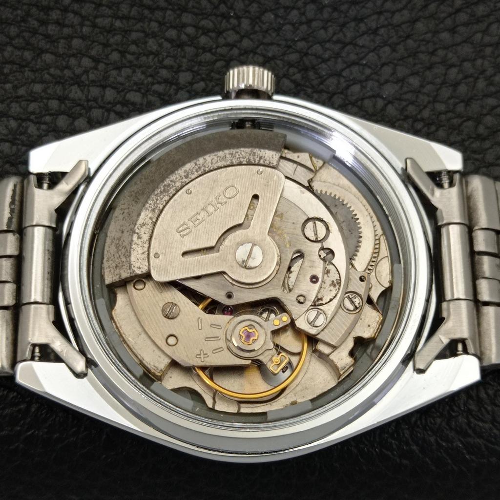 REFURBISHED SEIKO 5 AUTOMATIC 6309A VINTAGE JAPAN MENS BLACK WATCH a441239-4 Sk-a441239