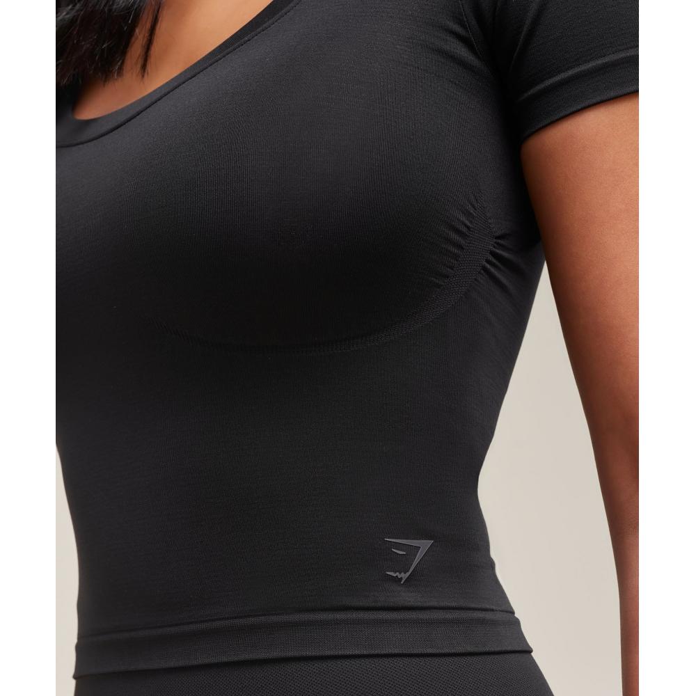 Gymshark SofT SculpT Midi T shirT Black B3b1e Bb2j