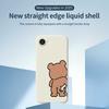 For iPhone 16e Case Pinch Bear Butt Pattern Printing Straight Edge TPU Phone Back Cover