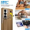 For Samsung Z Fold 4 5 6 7 Case PC Aluminum Alloy Lens Frame Bracket Silicone Strap Tempered Glass Screen Pen Slot with Stylus