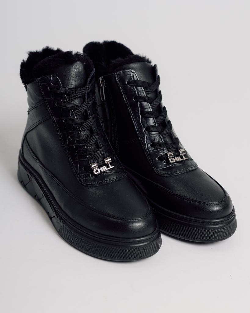 Winterstiefel mit Fell Krula 158898 36 schwarz Leder