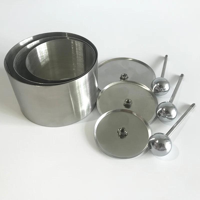 Kaltgericht-Formen aus Edelstahl mit Stoßstange, Runde Mousse-Ringe Set Salat-Reis-Form - Küchenwerkzeuge & Hotelbedarf