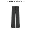 UR Women's 2025 Autumn Textured Elastic Waist Straight Leg Pants UYY650085