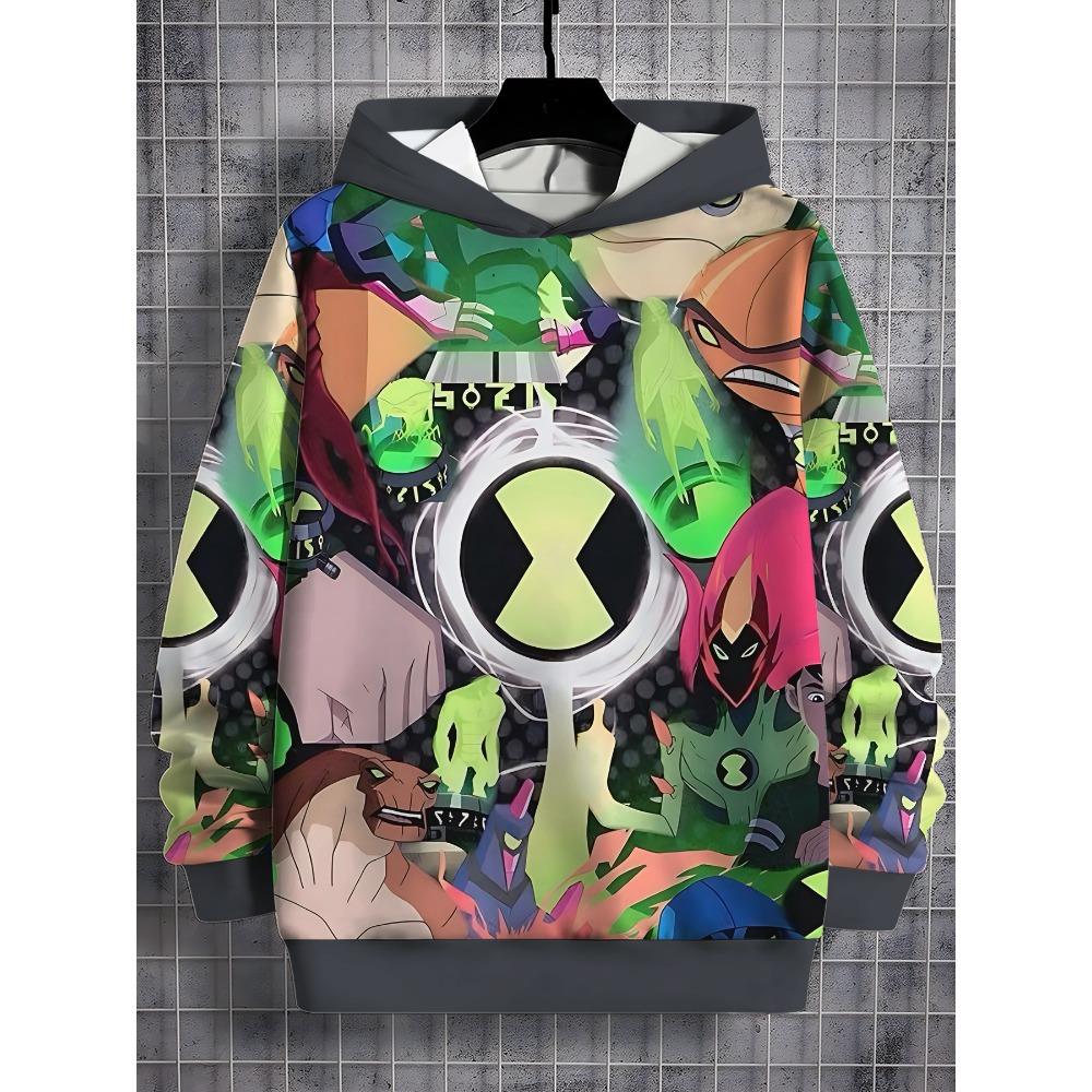 

Ben 10 3D-принт Все сезоны Детская повседневная толстовка Крутой пуловер Топы Унисекс Одежда Мальчик Девочка Худи 140