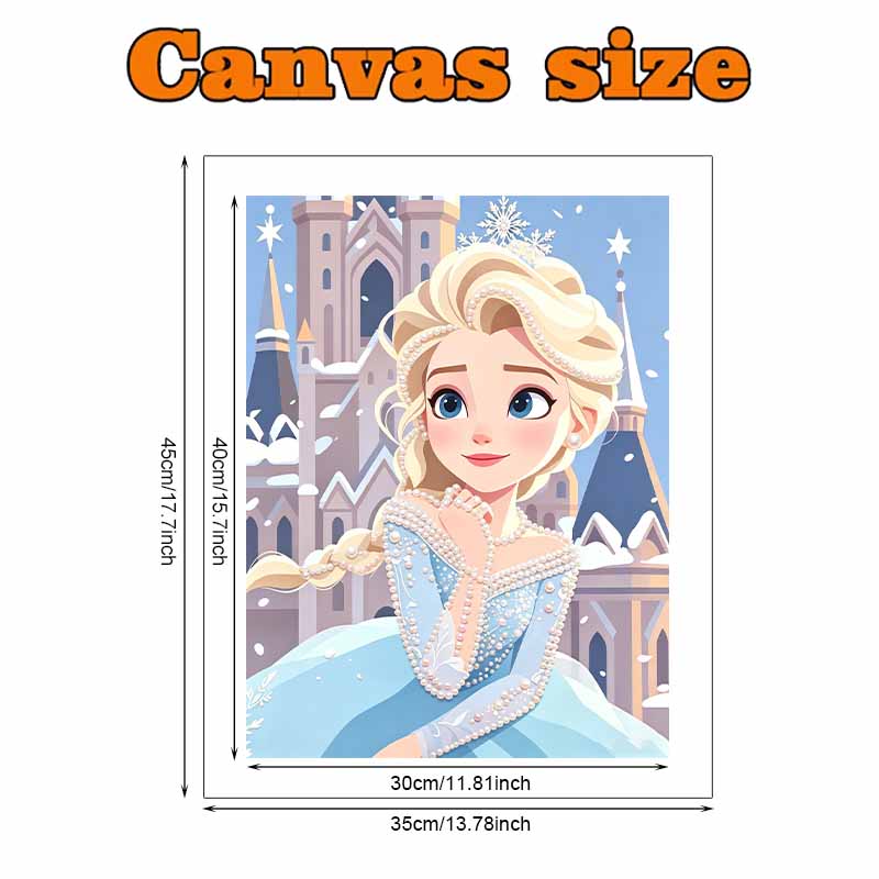 Disney Pittura con Perle Regina Elsa Pittura Artistica con Perle Fai-da-te Pittura con Gemme di Perla Quadri Artigianato Forma Speciale Decorazione Murale per la Casa