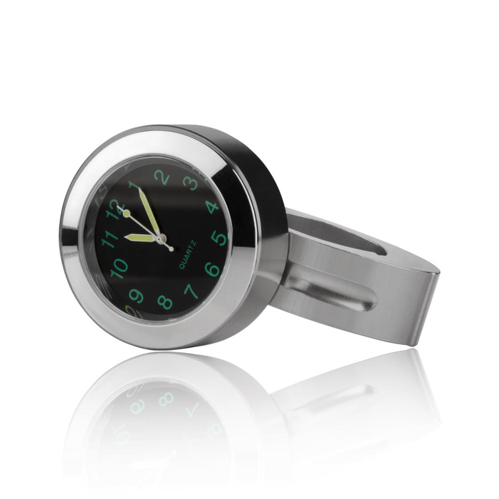 

Часы на руль мотоцикла, 7 8 Универсальные водонепроницаемые часы с кварцевым механизмом из алюминиевого сплава для руля с функцией ночного видения серебряный