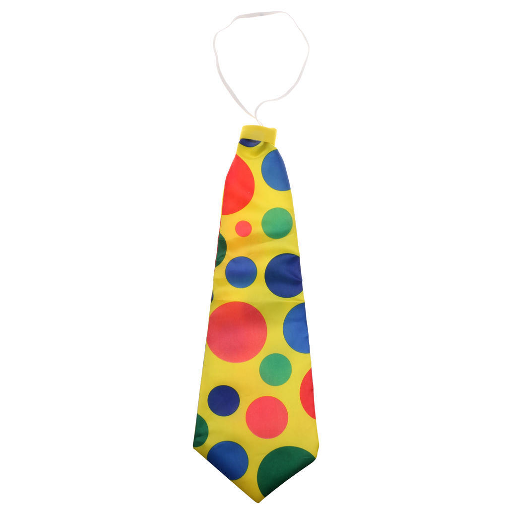 Oversized Jumbo Clown Tie Silly Carnival Circus Fancy Dress Costume Accessory