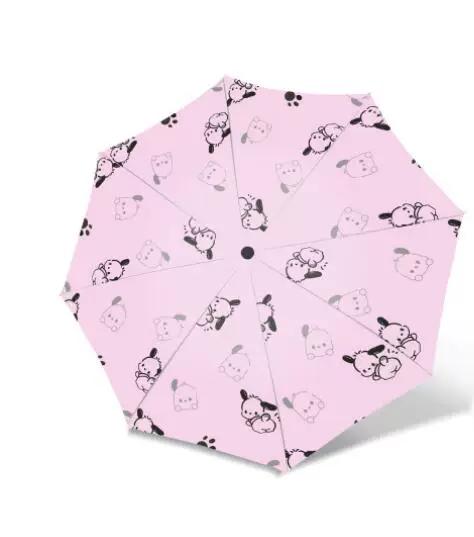 Student Safety Anti-Rebound Children's Umbrella for Girls, Dual-Use for Sun and Rain, Foldable Automatic Umbrella for School Use