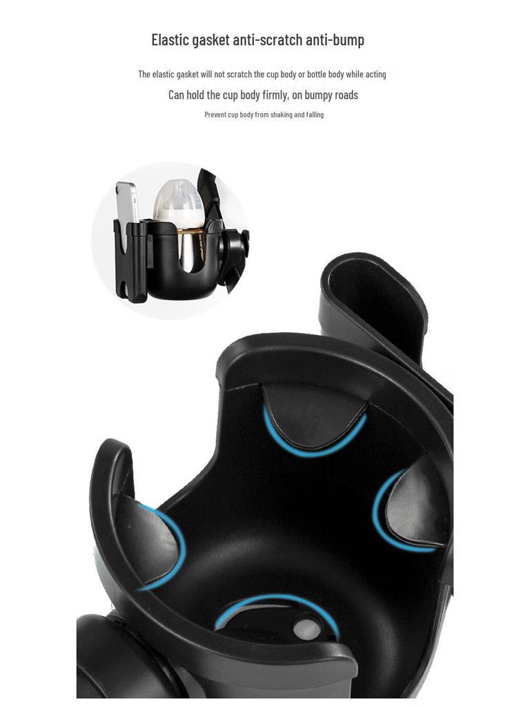 Baby Stroller Cup & Phone Holder - Multi-functional Tray for Water and Milk Bottles