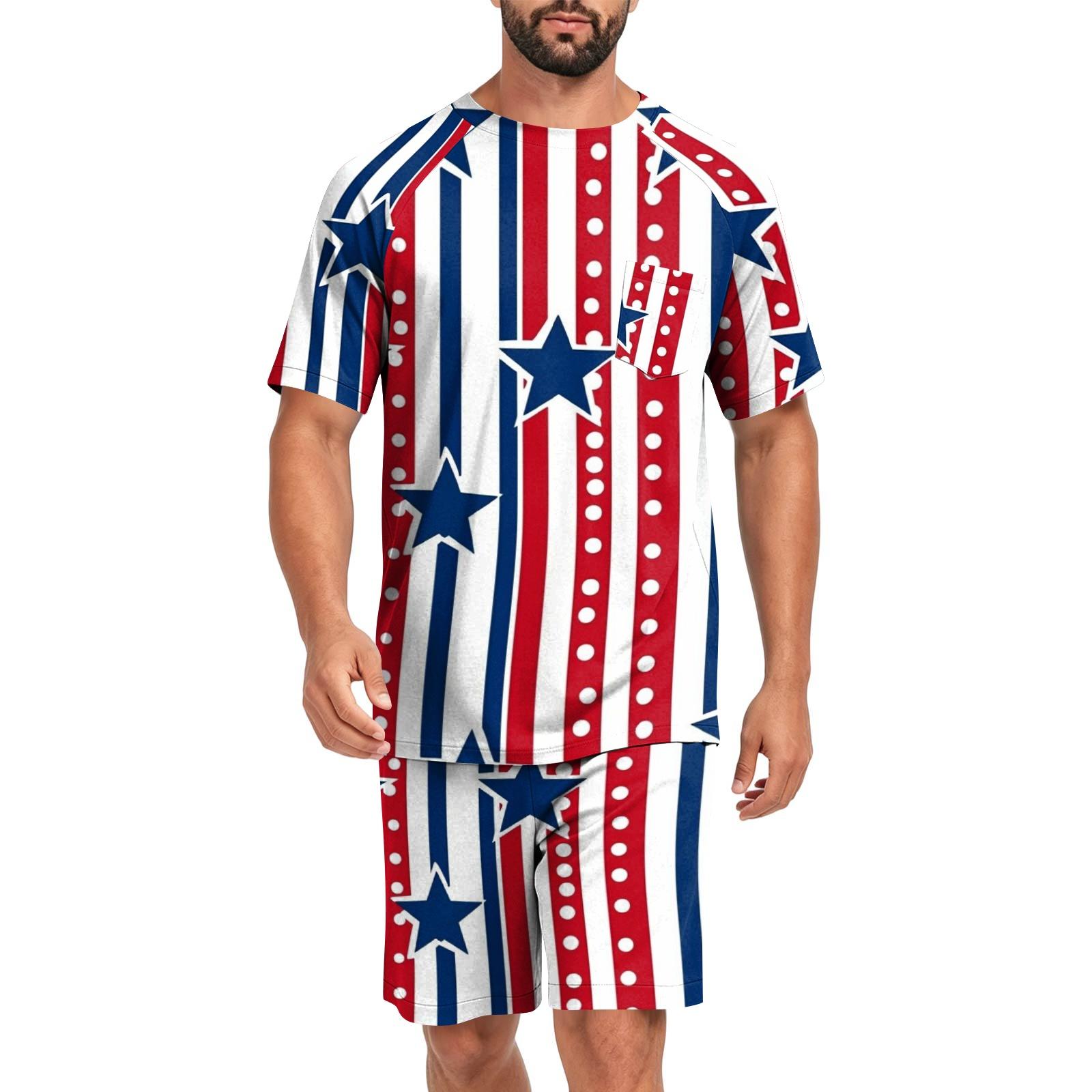 

Men s Short Sleeve Pajama Set Lightweight Breathable Sleepwear Top and Shorts Comfortable Summer Lounge Outfit XL белый
