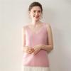 Lekasha Women's Cashmere Sleeveless V-Neck Wool Camisole for Autumn/Winter