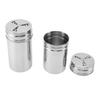 Saliera in Acciaio Inossidabile 304 con Fori Regolabili, Contenitore Dosatore per Spezie per Cucina, Barbecue, Campeggio 2 Pezzi