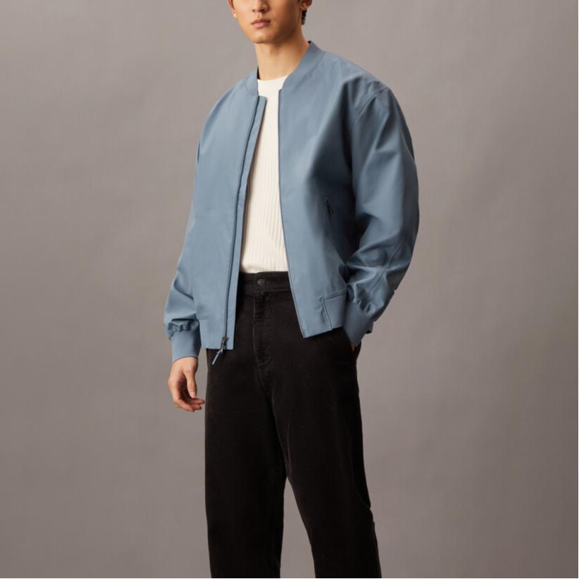Calvin Klein Minimalist Comfortable Versatile Casual Pilot Jacket Men jackets Blue 4LB524G-RNZ