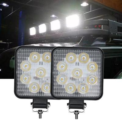 2 pezzi mini faro da lavoro a barra LED per auto da 3 pollici 27W luce da lavoro fuori strada 12V luce automatica fendinebbia 9SMD chip fuoristrada 4x4 LED faretto per trattore per camion ATV 4 i
