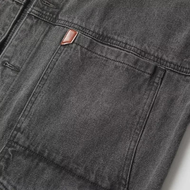 Men's Trendy Loose-Fit Denim Workwear Jacket - Spring/Autumn Collection