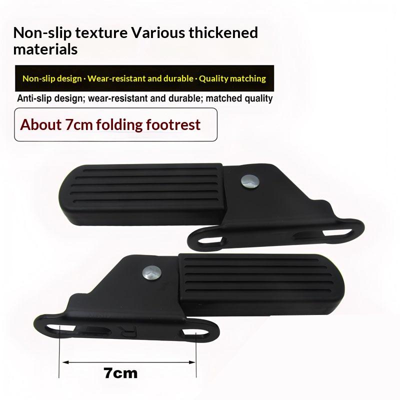 1 Pair Lightweight Nylon/Iron Shell Anti-Slip Cycling Pedals Accessory Foldable Front Foot Pedals For Yadi Aima  U1 E-Bike