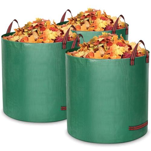 Athvcht Garden Bags, Large Capacity 272L, Pack of 3, Disaster Preparedness, Storage Bag, Garden Bucket, Flexi-Bag, Grass Collection Bag, Large Garden