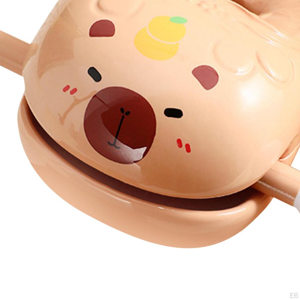 Capibara Wooden Fish Drum Mokugyo with Mallet Creative Percussion Instrument Tabletop Ornament for