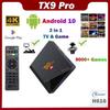 TX9 Pro TV Kutusu Android 10.0 H616 Akıllı Tvbox 4K Ultra HD Wifi 1G RAM 8 GB Medya oynatıcı 2 in1 Retro Oyun Konsolu Kutusu Retro Set Üstü Kutusu