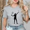 Tennis Player Women FeUnisex Sports Person Print Tshirt Women Summer Fashion Clothing Shortsleeve Tshirt Women Casual T Shirt