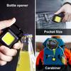 1pc COB Keychain Work Light Flashlight With 4 Lighting Modes Keychain Light Emergency Light Mini Flashlight With Magnetic Base