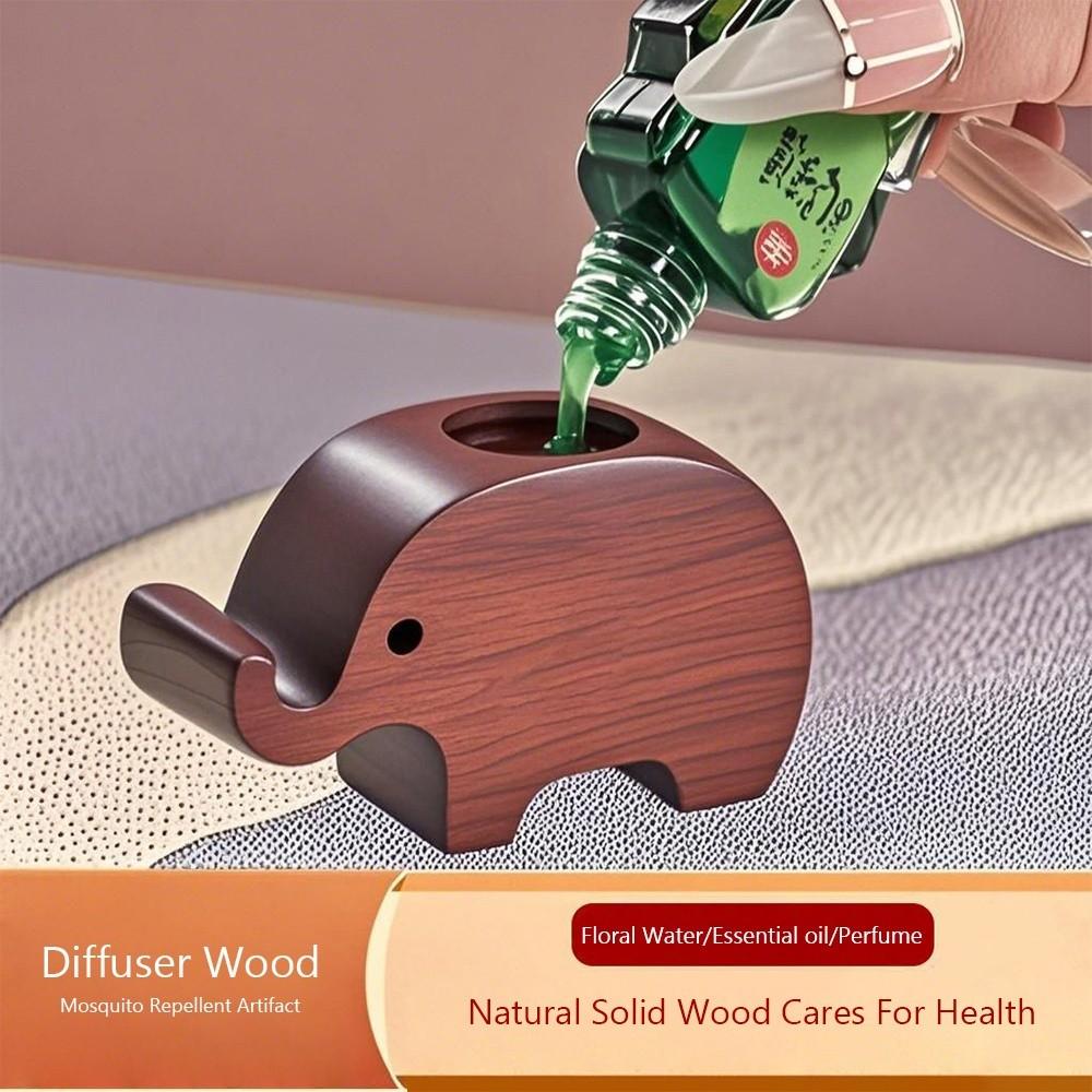 Eco-Friendly Wooden Aromatherapy Diffuser Refreshing Air Fragrance Diffused Essential Oil Diffuser Long-lasting Whale/Elephant