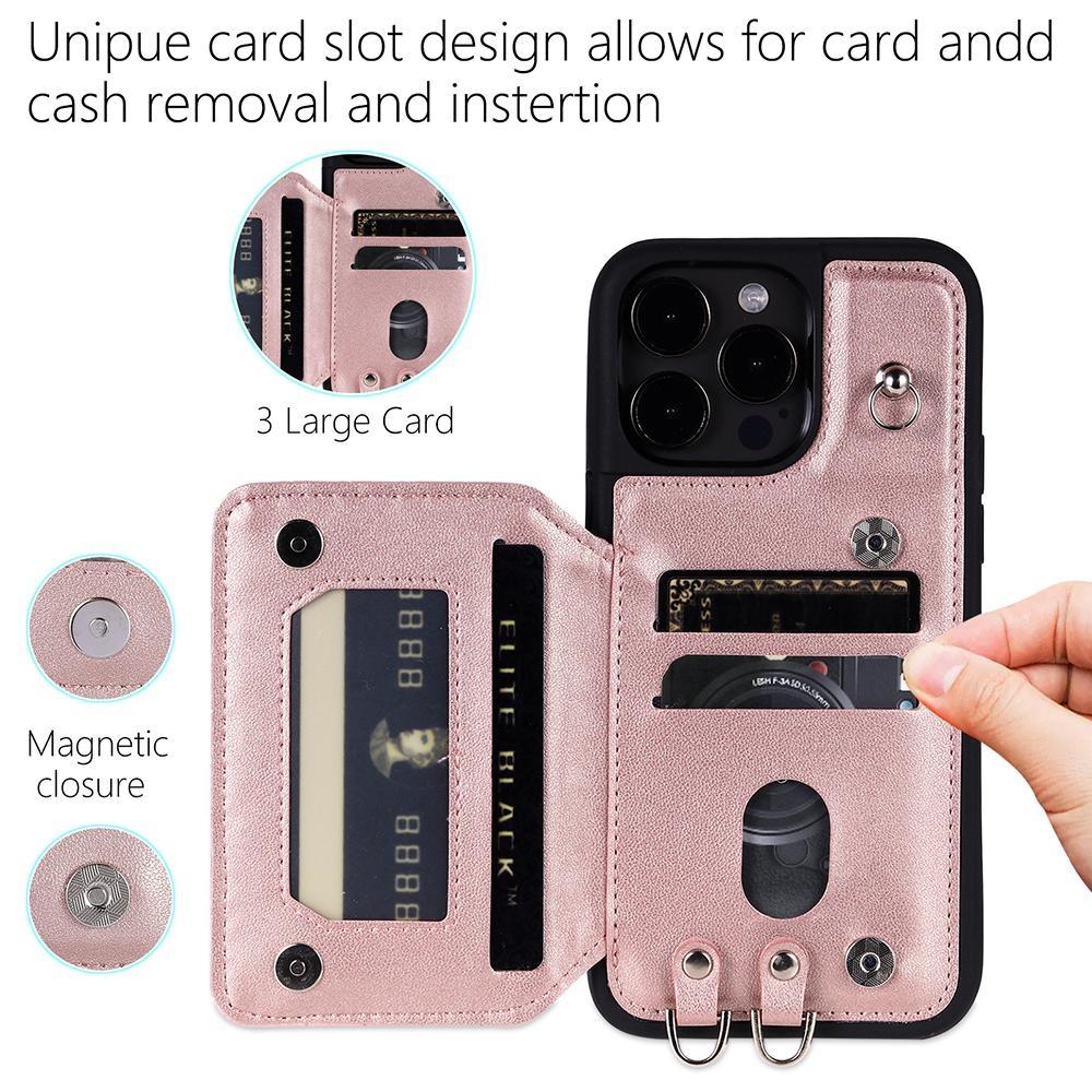 Crossbody Wallet Card Slot Flip Magnetic Leather Case pro iPhone 15 14 Plus 13 12 Pro Max 11 XR 8 7 6S Plus /Samsung S23 S22Ultra Plus S21 A14 A54 A53