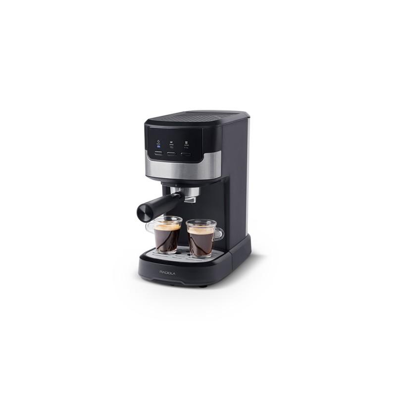 Radiola - Raes2315bx - Noir/inox - Machine Expresso 2 Tasses - 15 Bars - Réservoir 1,25l