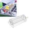 Carbon Steel Rotating Grill Basket   Rotation Grilling Portable Barbecue with Handle Vegetables Outdoor Camping Gifts Garden Dad Husband Friends