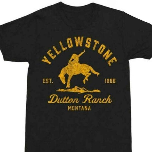 Yellowstone Dutton Ranch T-shirt Unisex Casual Tee Cotton T Shirt S разноцветный