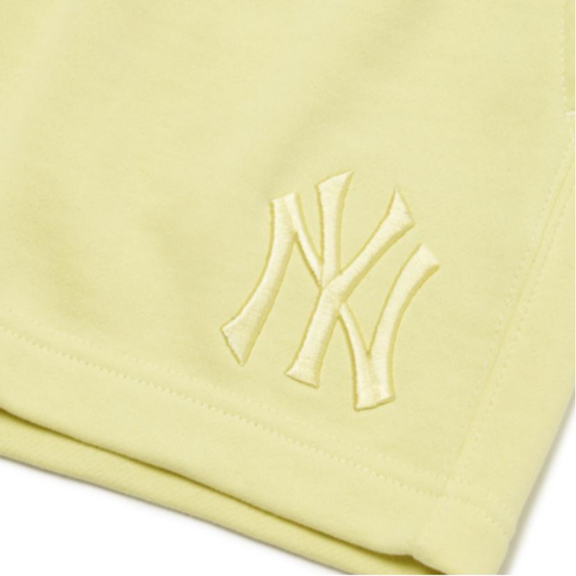 New MLB Mlb Base Logo Casual Shorts Women's Yellow 3FSPB0323-50YEL