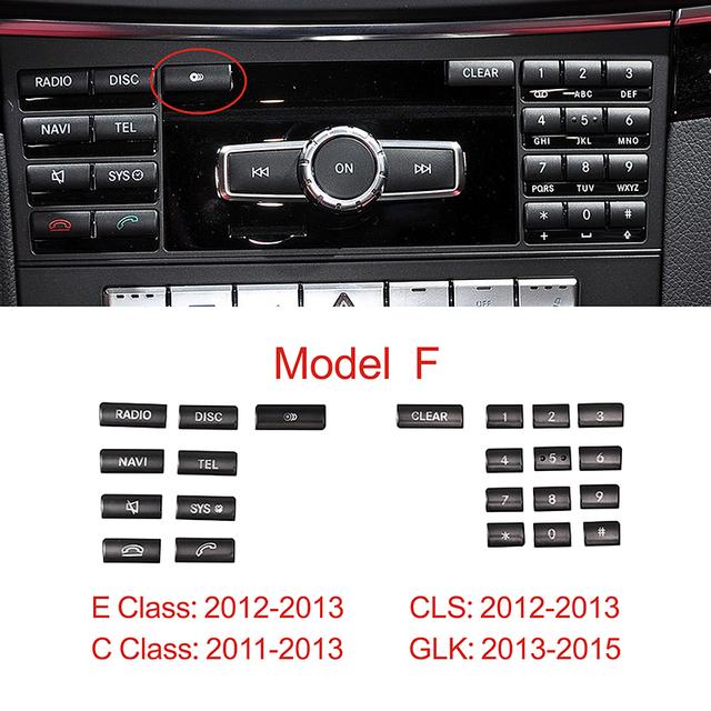 Autocolante decorative pentru panou CD pentru control central al mașinii, autocolante ABS pentru Mercedes Benz Clasa C/E W204 W212 GLK CLS 2012-2013