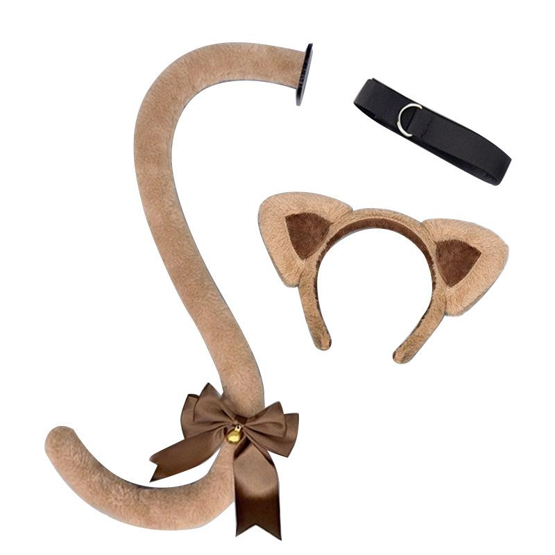 Lolita Kc Cat Ear Headband Handmade Cute Cat Lady Lolita Headgear Plush  Ear  Tail Set