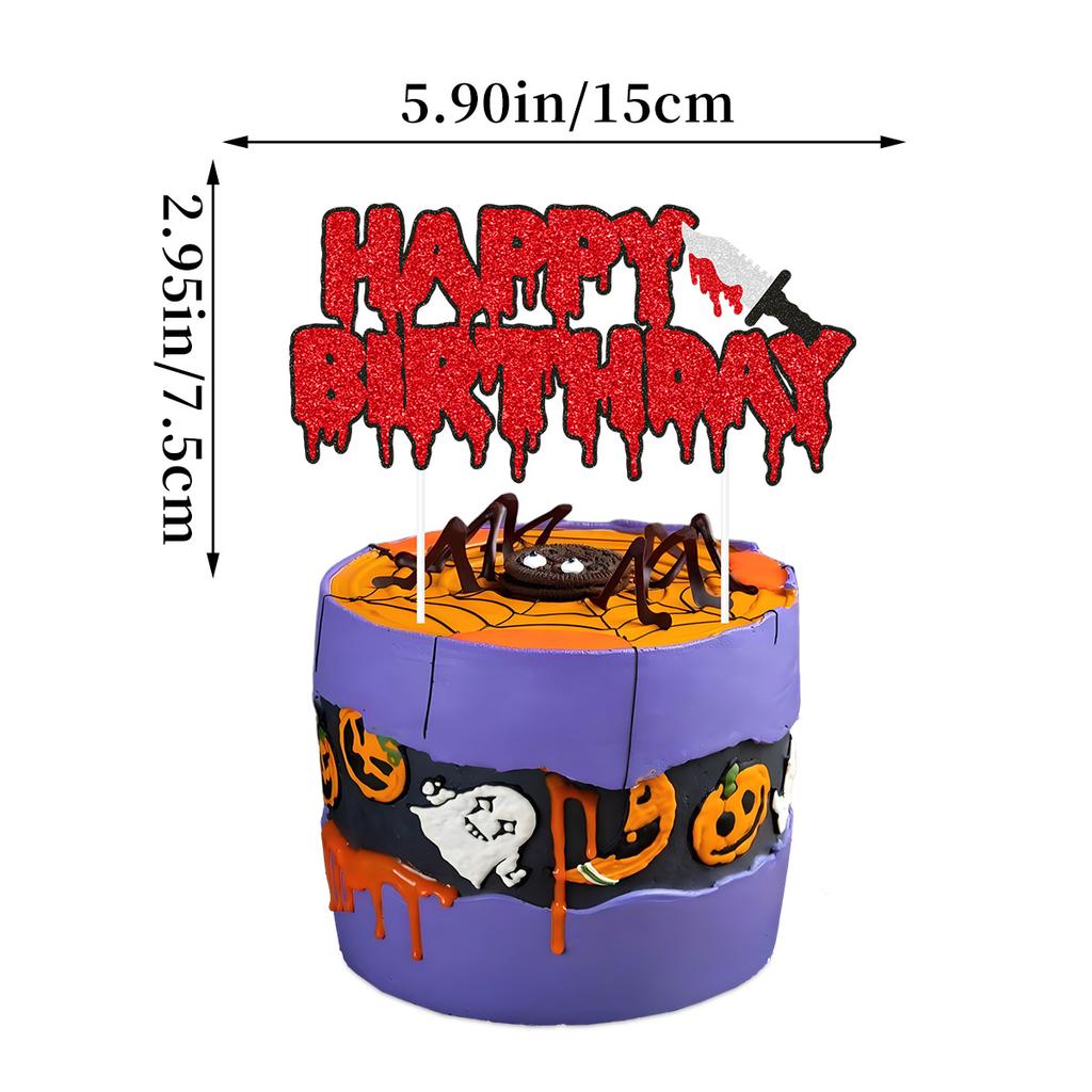 250,000 Holy Day Party Decoration Horror Blood Theme Birthday Flag Blood Knife Latte Power Strip Set