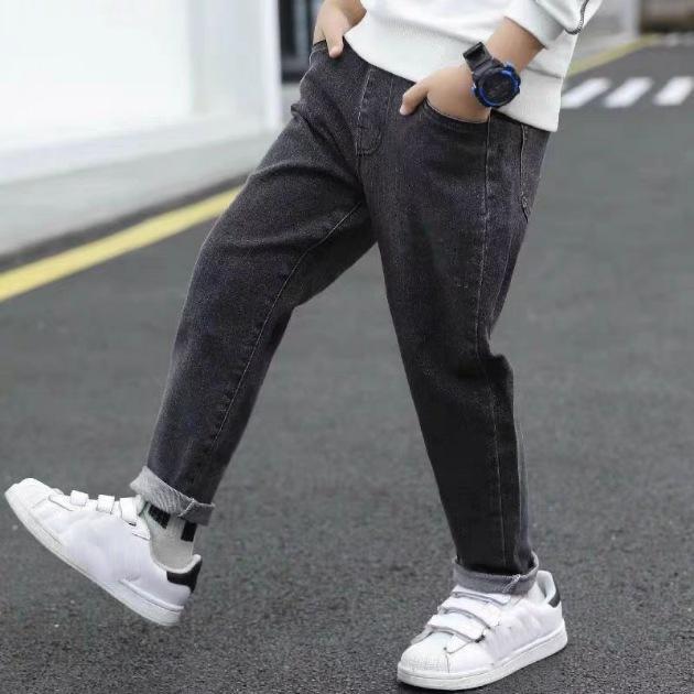 Children's Clothing Casual Jeans For Boy Pants Denim Cotton Elastic Waist Jeans Kids Casual Pants