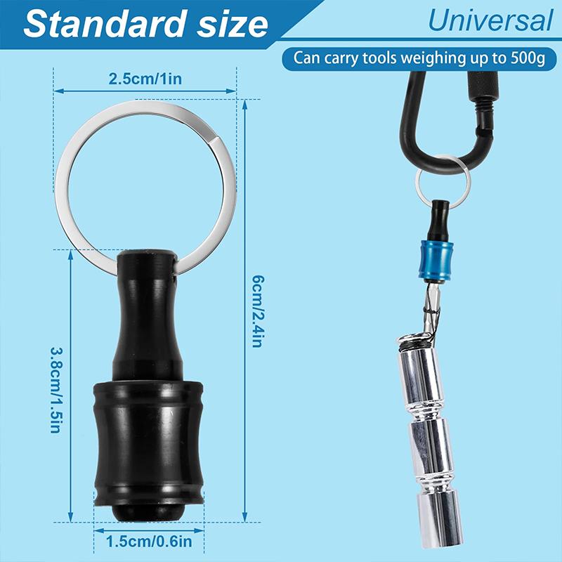 2pcs 1/4 Inch Hex Shank Aluminum Alloy Screwdriver Bits Holder Light Weight Quick Change Extension Bar Upgrade Push To Unlock
