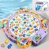 Magnetic Rotating Fishing Game Plate Fishing Toy with Music To Develop Hand-Eye Coordination for Kids Christmas Birthday Gifts