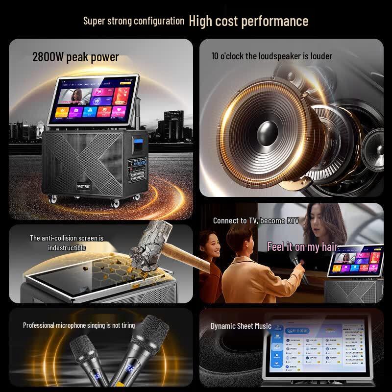 SAST SW-867T All-in-One Home KTV and Outdoor Karaoke System (CN Version)